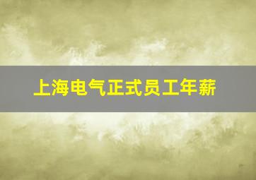 上海电气正式员工年薪