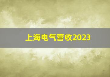 上海电气营收2023