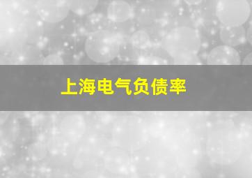 上海电气负债率