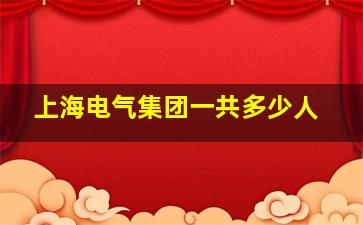 上海电气集团一共多少人