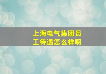 上海电气集团员工待遇怎么样啊