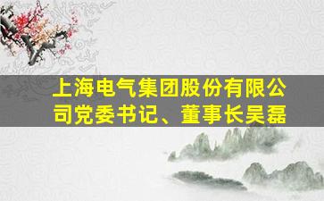 上海电气集团股份有限公司党委书记、董事长吴磊