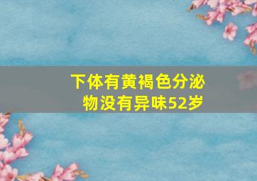 下体有黄褐色分泌物没有异味52岁