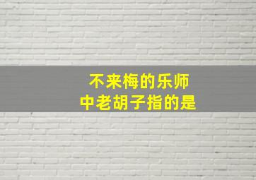 不来梅的乐师中老胡子指的是