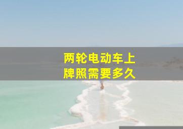 两轮电动车上牌照需要多久