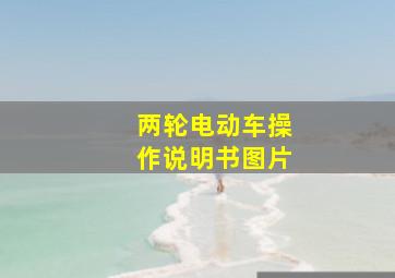 两轮电动车操作说明书图片