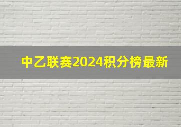 中乙联赛2024积分榜最新