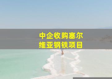 中企收购塞尔维亚钢铁项目