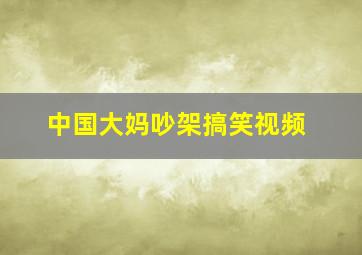 中国大妈吵架搞笑视频