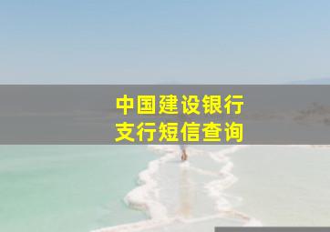 中国建设银行支行短信查询