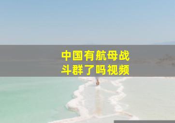 中国有航母战斗群了吗视频