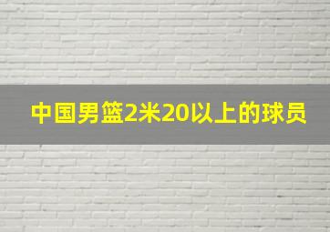 中国男篮2米20以上的球员