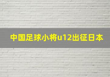 中国足球小将u12出征日本