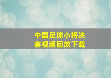 中国足球小将决赛视频回放下载