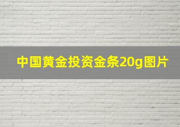 中国黄金投资金条20g图片