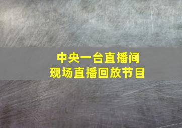 中央一台直播间现场直播回放节目