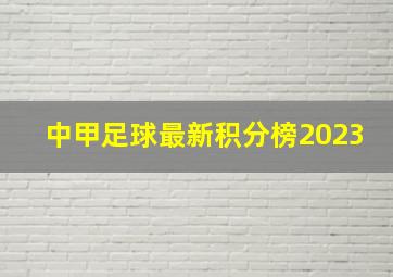 中甲足球最新积分榜2023