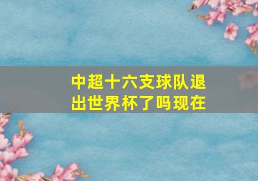 中超十六支球队退出世界杯了吗现在