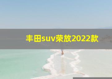 丰田suv荣放2022款