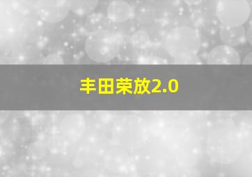 丰田荣放2.0