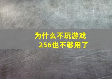 为什么不玩游戏256也不够用了