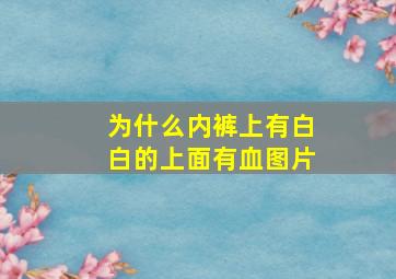 为什么内裤上有白白的上面有血图片