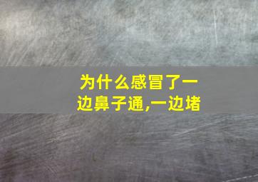 为什么感冒了一边鼻子通,一边堵