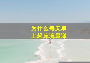 为什么每天早上起床流鼻涕