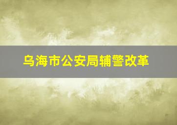 乌海市公安局辅警改革