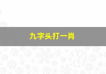 九字头打一肖