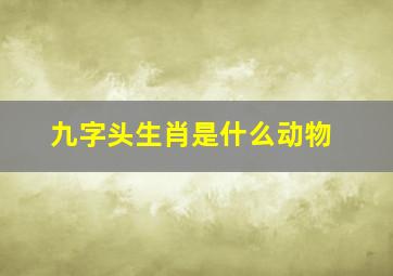 九字头生肖是什么动物