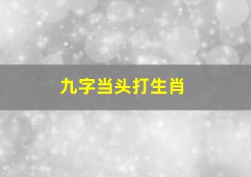 九字当头打生肖