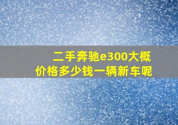 二手奔驰e300大概价格多少钱一辆新车呢