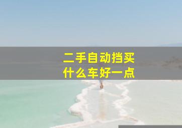 二手自动挡买什么车好一点