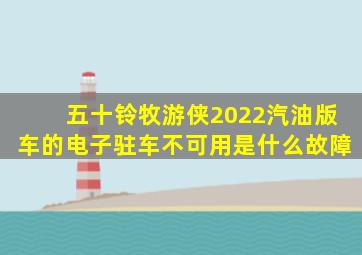 五十铃牧游侠2022汽油版车的电子驻车不可用是什么故障