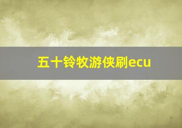 五十铃牧游侠刷ecu