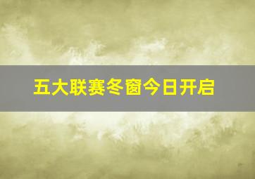 五大联赛冬窗今日开启