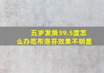 五岁发烧39.5度怎么办吃布洛芬效果不明显