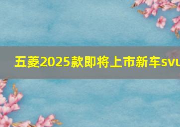 五菱2025款即将上市新车svu