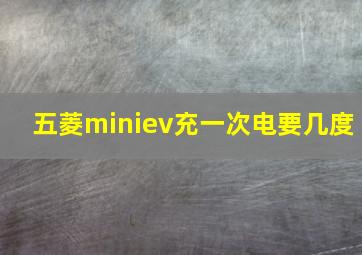 五菱miniev充一次电要几度