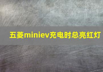 五菱miniev充电时总亮红灯