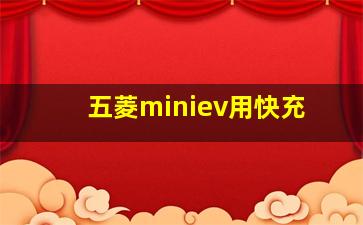 五菱miniev用快充