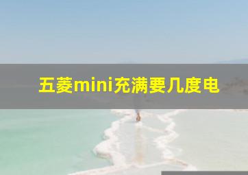 五菱mini充满要几度电