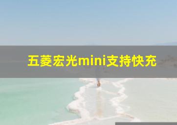 五菱宏光mini支持快充