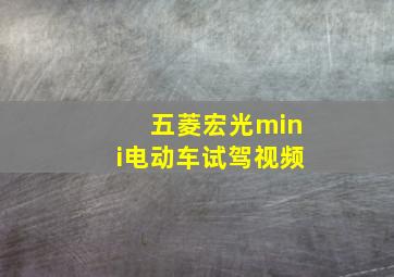 五菱宏光mini电动车试驾视频