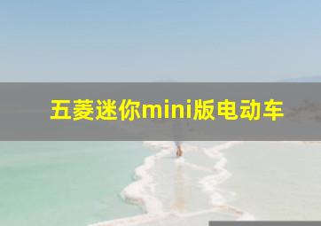 五菱迷你mini版电动车