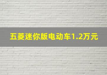 五菱迷你版电动车1.2万元