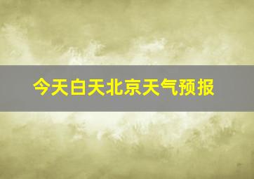 今天白天北京天气预报