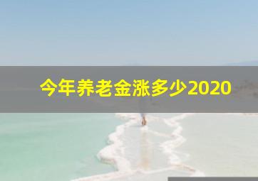 今年养老金涨多少2020