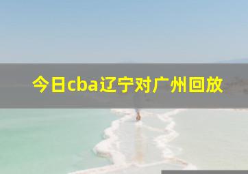 今日cba辽宁对广州回放